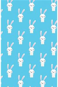 Bullet Journal for Animal Lovers - Cute Rabbit Pattern - Blue