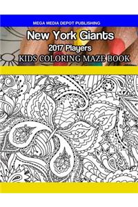 New York Giants 2017 Players Kids Coloring Maze Book