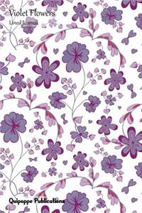 Violet Flowers Lined Journal