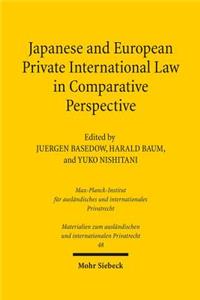 Japanese and European Private International Law in Comparative Perspective