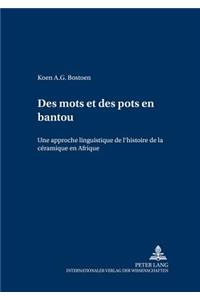 Des Mots Et Des Pots En Bantou