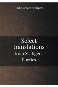Select translations from Scaliger's Poetics