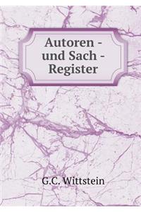 Autoren - Und Sach - Register