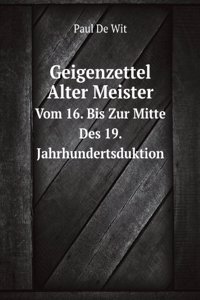 Geigenzettel Alter Meister