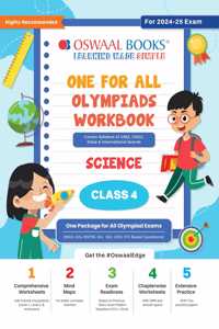 Oswaal One For All Olympiad Workbook Class 4 Science for 2024-25 Exam