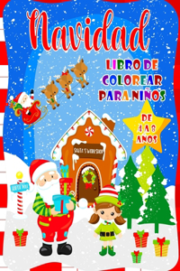 Navidad Libro de Colorear Para Niños De 4 A 8 Años