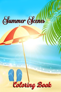 Summer scenes coloring book