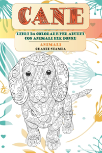 Libri da colorare per adulti con animali per donne - Grande stampa - Animali - Cane