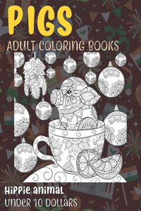 Adult Coloring Books Hippie Animal - Under 10 Dollars - Pigs