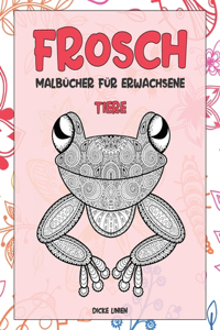 Malbücher für Erwachsene - Dicke Linien - Tiere - Frosch