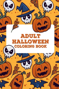 Adult Halloween Coloring Book (50 Unique Designs)