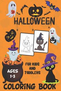 Halloween Coloring Book For Kids And Toddlers Ages 1-3