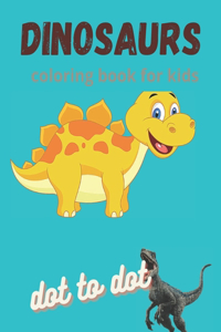 Dinosaur coloring book for kids dot to dot