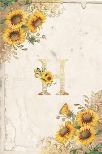 Vintage Sunflower Notebook