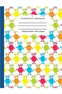 Composition Notebook Wide Ruled 150 Pages