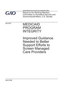 Medicaid Program Integrity