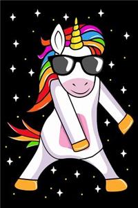 Funny floss dance flossing unicorn journal