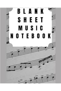 Blank Sheet Music Notebook