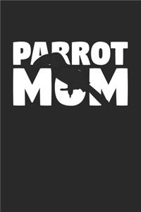 Parrot Diary - Mother's Day Gift for Animal Lover - Parrot Notebook 'Parrot Mom' - Womens Writing Journal