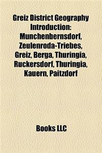Greiz District Geography Introduction