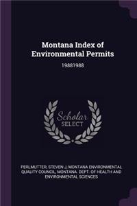 Montana Index of Environmental Permits