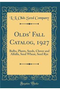 Olds' Fall Catalog, 1927