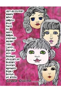 libro da colorare Annata antico bambole Bella Faces Per adulti Bambini pensionati anziano Casa Lavoro Ospedale aerei Ovunque utilizzare per Rilassare Decorare Appendere Regalo Ricordo per artista Grace Divine
