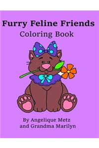 Furry Feline Friends Coloring Book