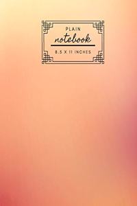 Plain Notebook 8.5 x 11 Inches