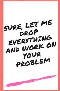 Sure, Let Me Drop Everything -.