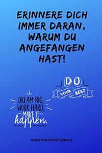Erriner Dich Immer Daran Warum Du Angefangen Hast! Do Your Best