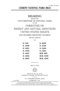 Current national parks bills