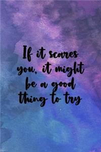 If It Scares You, It Might Be A Good Thing To Try