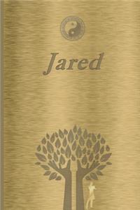Jared: Personalized Name Journal/Notebook for Men - Masculine Metal-look Cover with Lined Writing Pages