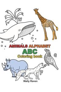 Animals Alphabet ABC Coloring book