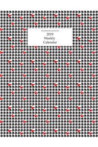 Houndstooth and Hearts 2019 Weekly Calendar