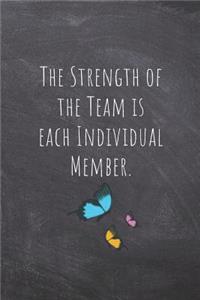 The Strength of the Team is each Individual Member.
