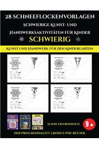 Kunst und Handwerk für den Kindergarten 28 Schneeflockenvorlagen - Schwierige Kunst- und Handwerksaktivitäten für Kinder