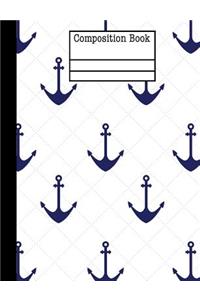 Anchor Nautical Composition Notebook - College Ruled