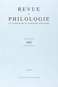 Revue de Philologie 1997/T71,2