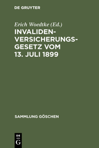 Invalidenversicherungsgesetz Vom 13. Juli 1899