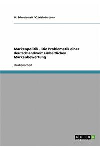 Markenpolitik - Die Problematik einer deutschlandweit einheitlichen Markenbewertung