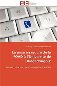 La Mise En Uvre de la Foad � L Universit� de Ouagadougou