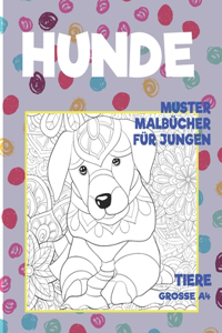 Muster Malbücher für Jungen - Grosse A4 - Tiere - Hunde