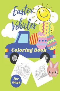 Easter Vehicles Coloring Book for Boys
