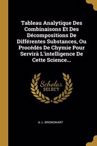 Tableau Analytique Des Combinaisons Et Des Décompositions De Différentes Substances, Ou Procédés De Chymie Pour Servirà L'intelligence De Cette Science...