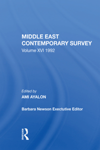 Middle East Contemporary Survey, Volume XVI, 1992