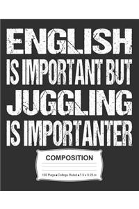 English Is Important But Juggling Is Importanter Composition