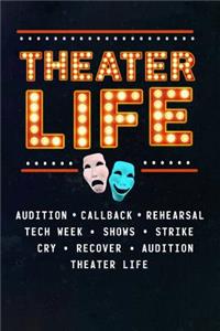 Theater Life Audition Callback Rehearsal Tech Week Shows Strike Cry Recover Audition Theater Life