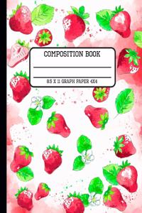 Composition Book Graph Paper 4x4